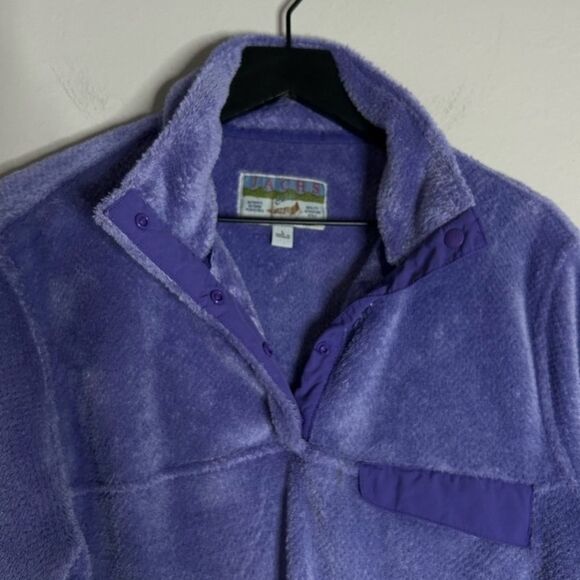Jachs Cabin Purple Snap T Sherpa Teddy Fleece Pullover - Picture 5 of 9
